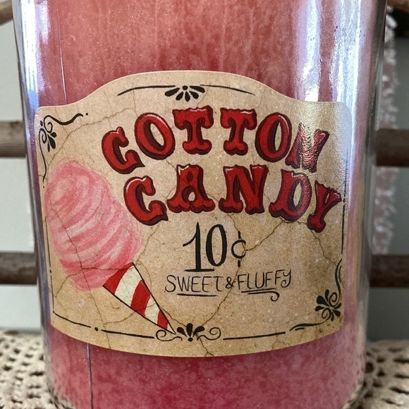 MCCALL'S COUNTRY CANNING COTTON CANDY LARGE 26OZ JAR CANDLE WITH METAL Handle - Picture 2 of 7
